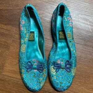 1960's California Magdesians Green Tassel Heeled slipers -‎ 7